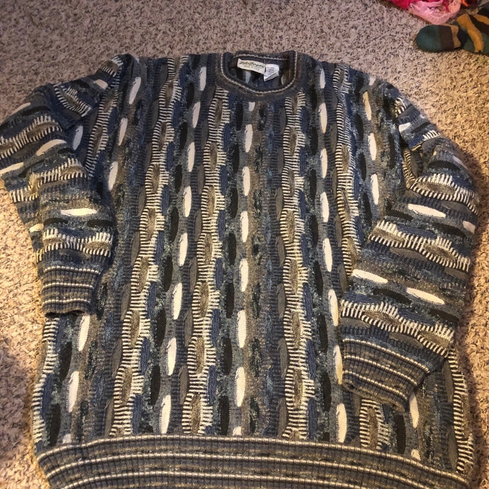 Norm Thompson Wool abstract sweater